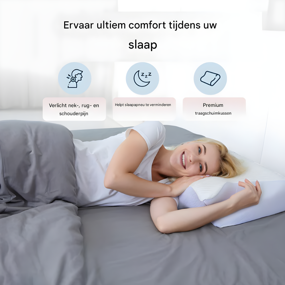 Snoozera’s orthopedische kussen voor pijnvrij slapen